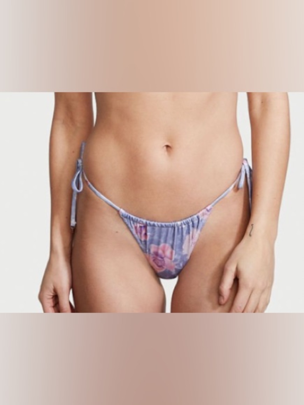 VICTORIA'S SECRET Brazilian String Bikini Swim Bottom Purple Frose